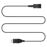 QD Headset Adapter to USB Cable, QD Connector to USB-A Plug Cord for Plantronics Quick Disconnect Wired Headset Compatible with