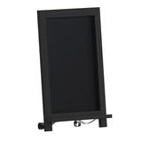 Flash Furniture Canterbury Tabletop Magnetic Chalkboard Sign - Black Finish - 12 x 17 - Metal Scrolled Legs - Hanging Message Bo