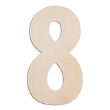 MGTECH 17 Inch Large Wooden Number 8, 1/4 in Thick Big Wood Number for Crafts and Wall Decor