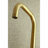 Kingston Brass Concord 8-Inch Adjustable Center Wall Mount Kitchen Faucet, Brushed Brass