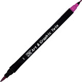 Zig ART & GRAPHIC TWIN Dual Brush Pens 061 PURPLE Art Fine Markers and Brush Tip Marker for Journaling Calligraphy Drawing Sketc