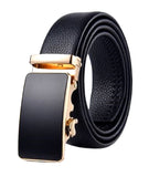Zacharias MenS Faux Leather Belt Autolock Buckle Gr64 (Golden Black; Free Size)