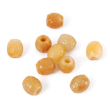 Fashewelry 10pcs Large 4mm Hole Barrel Stone Beads 14x13mm Natural Dyed Myanmar Jade Spacer Bead Silde Charms Fit for European B