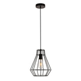Living District Jago 1-Light Transitional Metal Pendant In Black