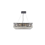 Elegant Lighting Maxime 28 Metal and Crystal Chandelier in Black Finish