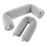 Nivkez Twist Memory Foam Travel Pillow Bendable & Adjustable Neck, Lumbar, Chin & Leg Support Washable Soft Cover Perfec