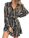 Leriya Fashion Viscose Rayon Western Mid-Thigh Length Women Party Dress (Lf-Wd1269_Black,BlackApparel,S