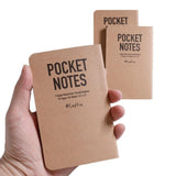 Urby Left Handed Notebooks Field Pocket Note, 5.5'' X 3.5'', 3pk
