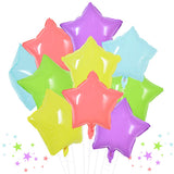 TONIFUL 30Pcs 18 Inch Large Pastel Colorful Star Shape Foil Balloons Big Stars Helium Mylar Ballons for Birthday Wedding Baby Sh