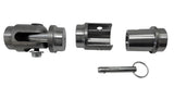 Heavy Duty Swing Out Door Bar Kit Steel Hinged for Quick Release (1-1/2)