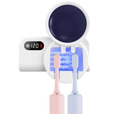 TAISHAN UV Sanitizer Toothbrush Case,Portable Mini Toothbrush Holder with Fan Drying Function,Kills 99.9% of Germs,Fits All Toot