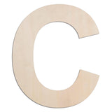 MGTECH 12 Inch Large Wooden Letter C, 1/4 in Thick Big Wood Letter for Crafts and Wall Decor
