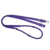 Tough 1 Knotted Cord Roping Reins, Purple, 1 X 8'