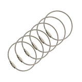 6.8 Inches Stainless Steel Wire Keychains, 2Mm Cable Key Rings,Luggage Loops Tag, Keyrings, Id Tag Keepers By HLaner (Silver