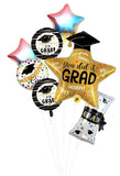 Atpata Funky Happy Graduation Foil Balloons for Graduation Convocation Commencement Ceremony (Grad Star Set)