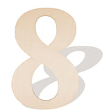 Wooden Numbers 12 Inch, Large Wooden Number 8 Shape Cutouts Big Blank Unfinished Wood Numbers Signs for Craft Wall Decor Paintin