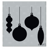 Stencil1 Winter Christmas Stencils (Holiday Ornaments Stencil 5.75 x 6)