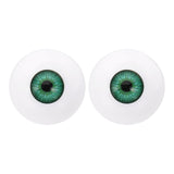 PATIKIL 30mm Doll Eyes,1 Pair Realistic Acrylic Eyes Plastic Half Eyeballs for Dolls Masks Halloween Props Art Craft, Green