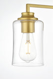 Living District Ronnie 4-Light Iron & Glass Bath Sconce In Chrome/Clear