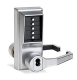 Kaba LR1021S26D41 Cylindrical Push Button Lock Lever Sic Ko Rh Us26D, Aluminum