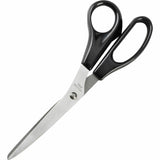 Business Source 65647 Stainless Steel Scissors, Bent, 8Inch L, Black Handles