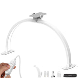 NEEWER Basics 29 Half Moon Nail Light for Desk, 36W Foldable Nail Tech Table Arc Lamp, LED Manicure Half Ring Light with Phone H