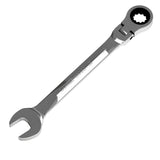 Egofine 18mm Ratchet Wrench Flex Head, Ratcheting Combination Wrench Metric, Industrial Grade Gear Spanner with 12 Point Box End