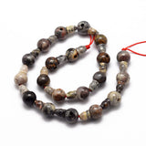 10 Sets Natural Stone Buddha Mala Guru Bead Set 10mm 3 Hole Gemstone Silver Leaf Jasper Healing Stone Prayer Bead for Mala Brace