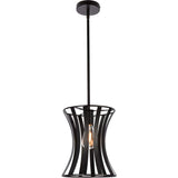 Living District Indoor Modern Home Decorative Bright Ceiling Lily 1 Light Pendant In Black