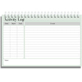 Activity Log Book Notebook & Time Tracker, 5.5 x 8.5 Daily Log Book for Work, Project Management, Time Sheet, Call Log for Offic