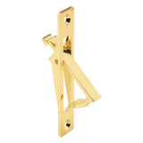 PrimeLine N 6768 Pocket Door Flush Edge Pull, Polished Brass, Fasteners Included (Single Pack)