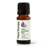Plant Therapy Organic Lavender Fine Essential Oil 10 mL (1/3 oz) 100% Pure, Undiluted, USDA Certified Organic, Soothing Aromathe