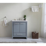 Elegant Decor Vf-1028 Single Bathroom Vanity Set, 30, Grey/Vf-1028