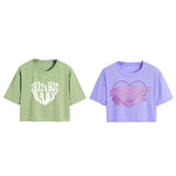 Toplot Tops For Women || Western Tops For Woman Stylish || Crop T-Shirt Western Pack Of 2 (Combo-Top-5256-Pst-Prl-M),Pista-Parple,,B0F6NGR1PC