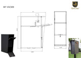 Qualarc Wf-Vacmb Large Capacity Galvanized Steel Locking Post And Column Mount Rust Proof Vacation Mailbox, Black