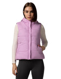 FYLTR Women's Sleeveless Puffer Jacket With Contrast Full Zipper - Hood With Contrast Lining | Side Pockets | Quilt Pattern | Casual Winterwear For Women,Royal Amethyst