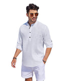 Bellstone Men'S Cotton Blend Solid Regular Fit Kurta (Kurta1500_Single_White_S