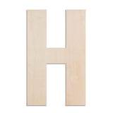 MGTECH 17 Inch Large Wooden Letter H, 1/4 in Thick Big Wood Letter for Crafts and Wall Decor