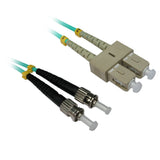 Addon 4M St To Lc Aqua Om3 Duplex Ofnr (RiserRated) Fiber Patch Cable