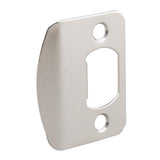 EZFLO 57864 Universal Door Strike Plate with Screws, 21/4 inch x 17/16 inch, Satin Nickel, 2 Pair