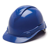 Pyramex Safety Ridgeline Cap Style Hard Hat, Vented, 4Point Ratchet Suspension, Blue, One Size