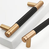 Gutuwellea 2 Pack 3 3/4 Inch 96 mm Bronze and Black Knurled Cabinet Handles Cabinet Pulls Aluminum Handles Drawer Pulls Oxidatio