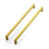 JOY DECOR 4 Pack Cabinet Handles, Gold Cabinet Pulls, 12-3/5 Inch Kitchen Closet Handles Square Drawer Pulls Stainless Steel Dra