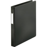 Business Source 33105 DRing Binder, w/Label Holder, HvyDty, 1Inch , Black