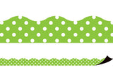 Teacher Created Resources Lime/Polka Dots Magnet Border