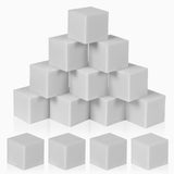 COZYTRAUM 24-Pack 5 Inch Foam Cubes, Soft Play Pit Fillers for Indoor Games, Trampoline & Rock Climbing Mats - Light Gray