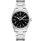 SEIKO SRPG27 Automatic Watch for Men 5 Sports Black Dial, Day/Date Calendar, Luminous Hands & Numeral Markers, Stainless Ste