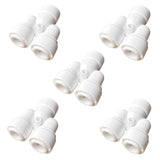 RO Fittings Y Type 3/8 inch Tubing OD Use Two Way Water Line Splitter Quick Connect Tube Fittings Push to Connect Plastic Connec