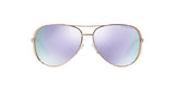 Michael Kors Womens MK5004 Chelsea Aviator Sunglasses, Rose Gold/Purple Mirrored, 59 mm