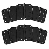 8Hole 4 x 4, 5/8 Radius Door Hinge, 10Pack, Matte Black